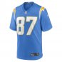 Men's Hunter Kampmoyer Powder Blue Los Angeles Chargers Game Player Jersey