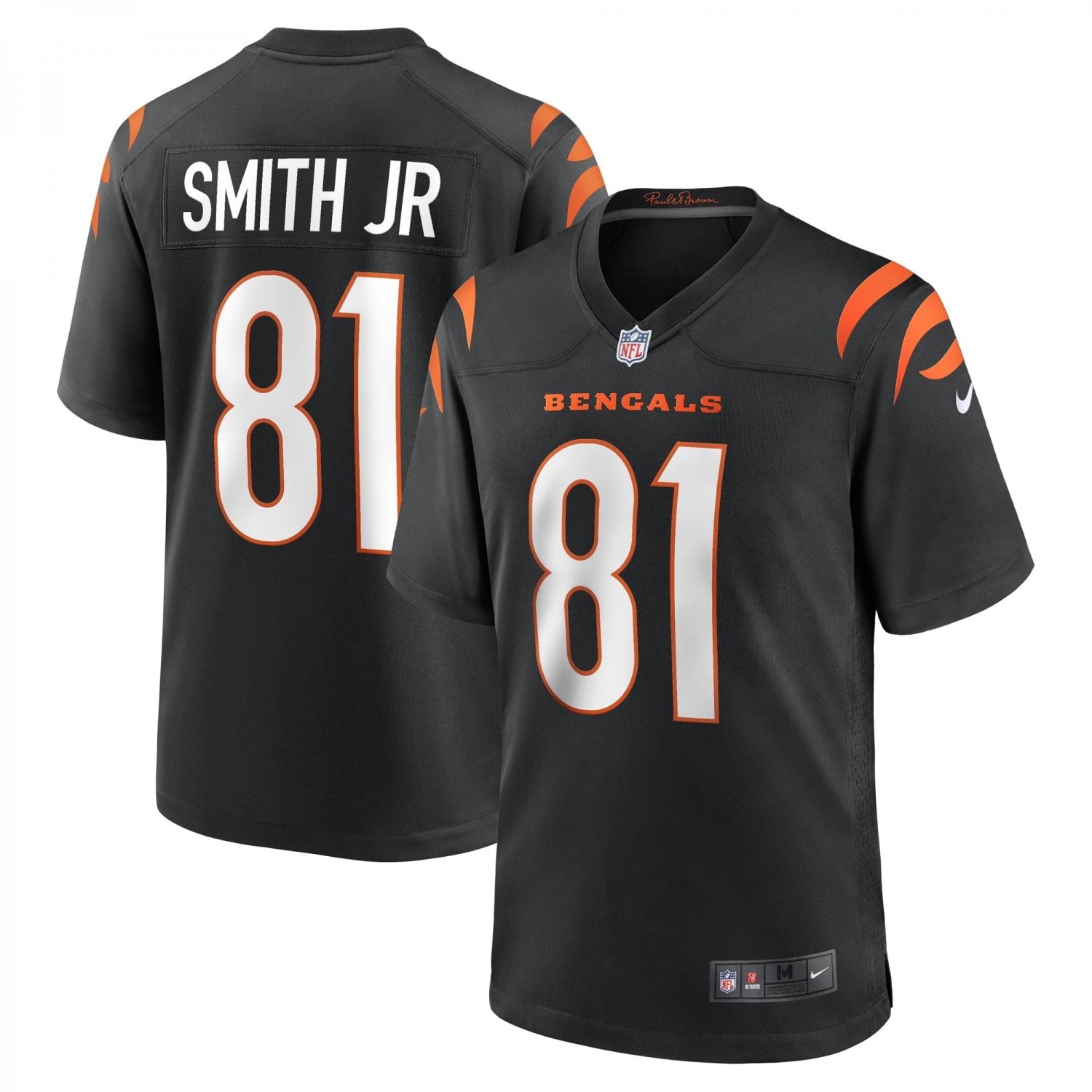 Men's Irv Smith Jr. Black Cincinnati Bengals Game Jersey