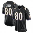 Men's Isaiah Likely Black Baltimore Ravens Alternate Game Jersey