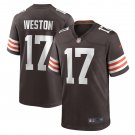 Men's Isaiah Weston Brown Cleveland Browns Game Player Jersey