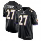 Men's J.K. Dobbins Black Baltimore Ravens Game Jersey