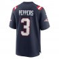 Men's Jabrill Peppers Navy New England Patriots Game Jersey