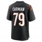 Men's Jackson Carman Black Cincinnati Bengals Game Jersey