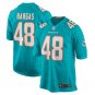 Men's Jake Bargas Aqua Miami Dolphins Home Game Player Jersey
