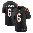 Men's Jake Browning Black Cincinnati Bengals Game Jersey