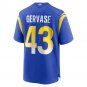 Men's Jake Gervase Royal Los Angeles Rams Game Player Jersey