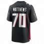Men's Jake Matthews Black Atlanta Falcons Game Jersey