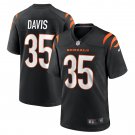 Men's Jalen Davis Black Cincinnati Bengals Game Player Jersey