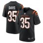 Men's Jalen Davis Black Cincinnati Bengals Game Player Jersey