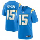 Men's Jalen Guyton Powder Blue Los Angeles Chargers Game Player Jersey