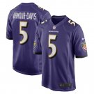 Men's Jalyn Armour-Davis Purple Baltimore Ravens Game Player Jersey