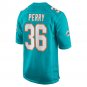 Men's Jamal Perry Aqua Miami Dolphins Home Game Player Jersey