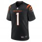 Men's Ja'Marr Chase Black Cincinnati Bengals 2021 NFL Draft First Round Pick Game Jersey