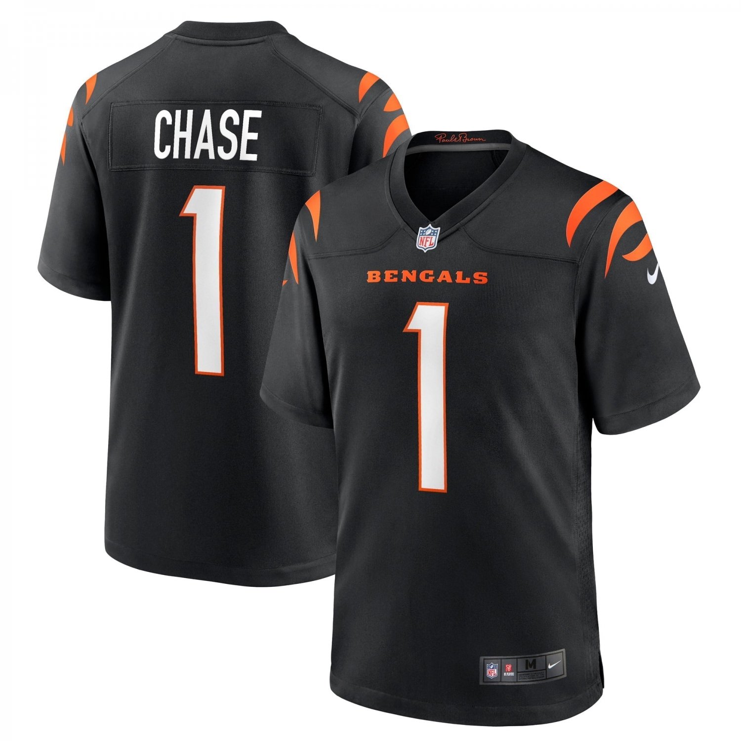 Men's Ja'Marr Chase Black Cincinnati Bengals Game Jersey