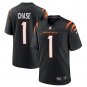 Men's Ja'Marr Chase Black Cincinnati Bengals Game Jersey