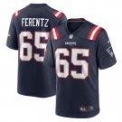 Men's James Ferentz Navy New England Patriots Game Jersey