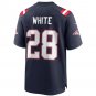 Men's James White Navy New England Patriots Game Player Jersey