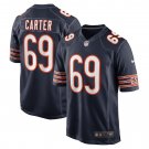 Men's Ja'Tyre Carter Navy Chicago Bears Game Player Jersey