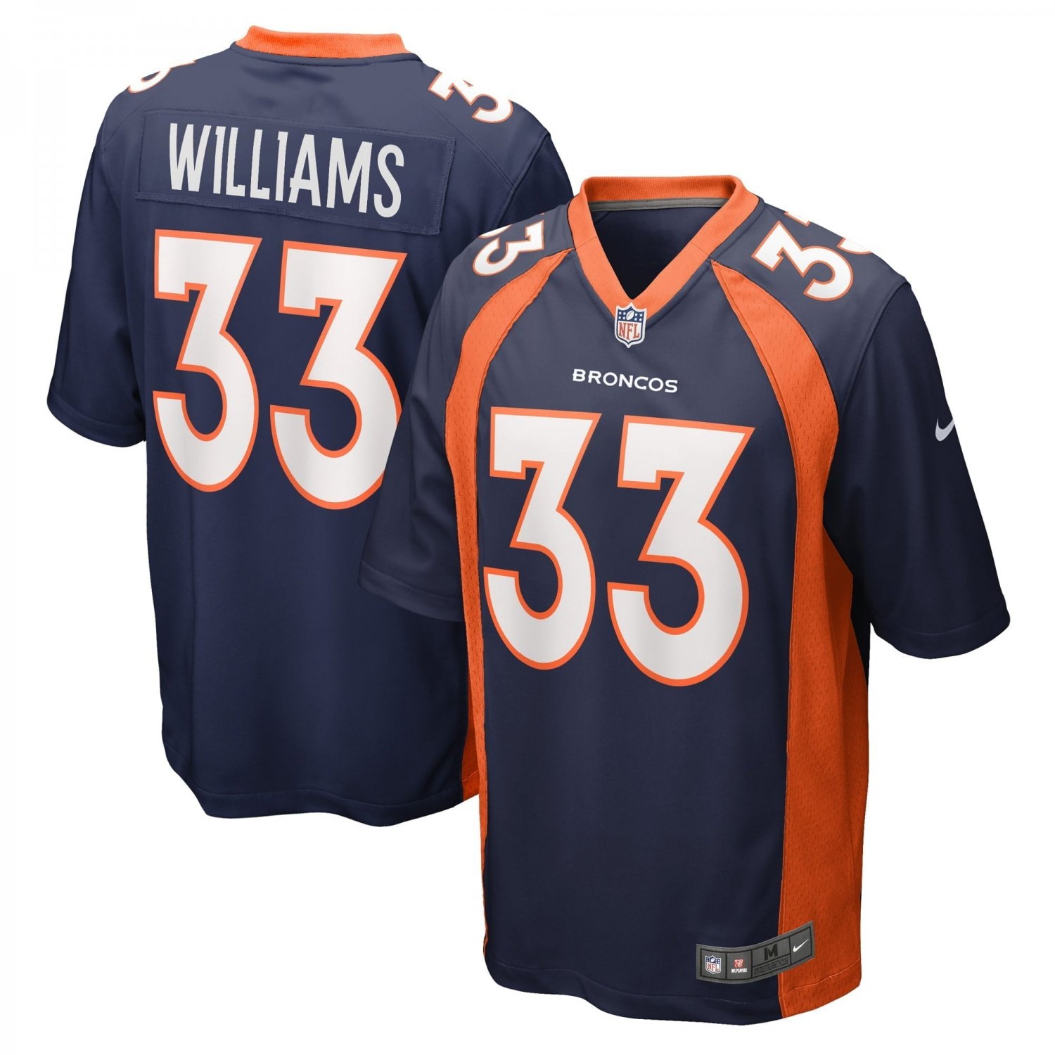 Men's Javonte Williams Navy Denver Broncos Home Game Player Jersey