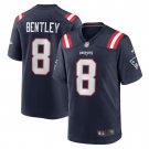 Men's Ja'Whaun Bentley Navy New England Patriots Game Player Jersey