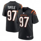 Men's Jay Tufele Black Cincinnati Bengals Game Player Jersey