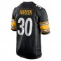 Men's Jaylen Warren Black Pittsburgh Steelers Game Player Jersey