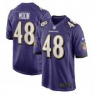 Men's Jeremiah Moon Purple Baltimore Ravens Game Player Jersey