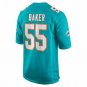 Men's Jerome Baker Aqua Miami Dolphins Game Jersey