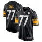 Men's Jesse Davis Black Pittsburgh Steelers Game Player Jersey