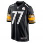 Men's Jesse Davis Black Pittsburgh Steelers Game Player Jersey