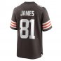 Men's Jesse James Brown Cleveland Browns Game Player Jersey