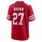 Men's Ji'Ayir Brown Scarlet San Francisco 49ers Team Game Jersey