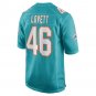 Men's John Lovett Aqua Miami Dolphins Game Player Jersey