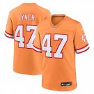 Men's John Lynch Orange Tampa Bay Buccaneers Throwback Game Jersey