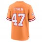 Men's John Lynch Orange Tampa Bay Buccaneers Throwback Game Jersey