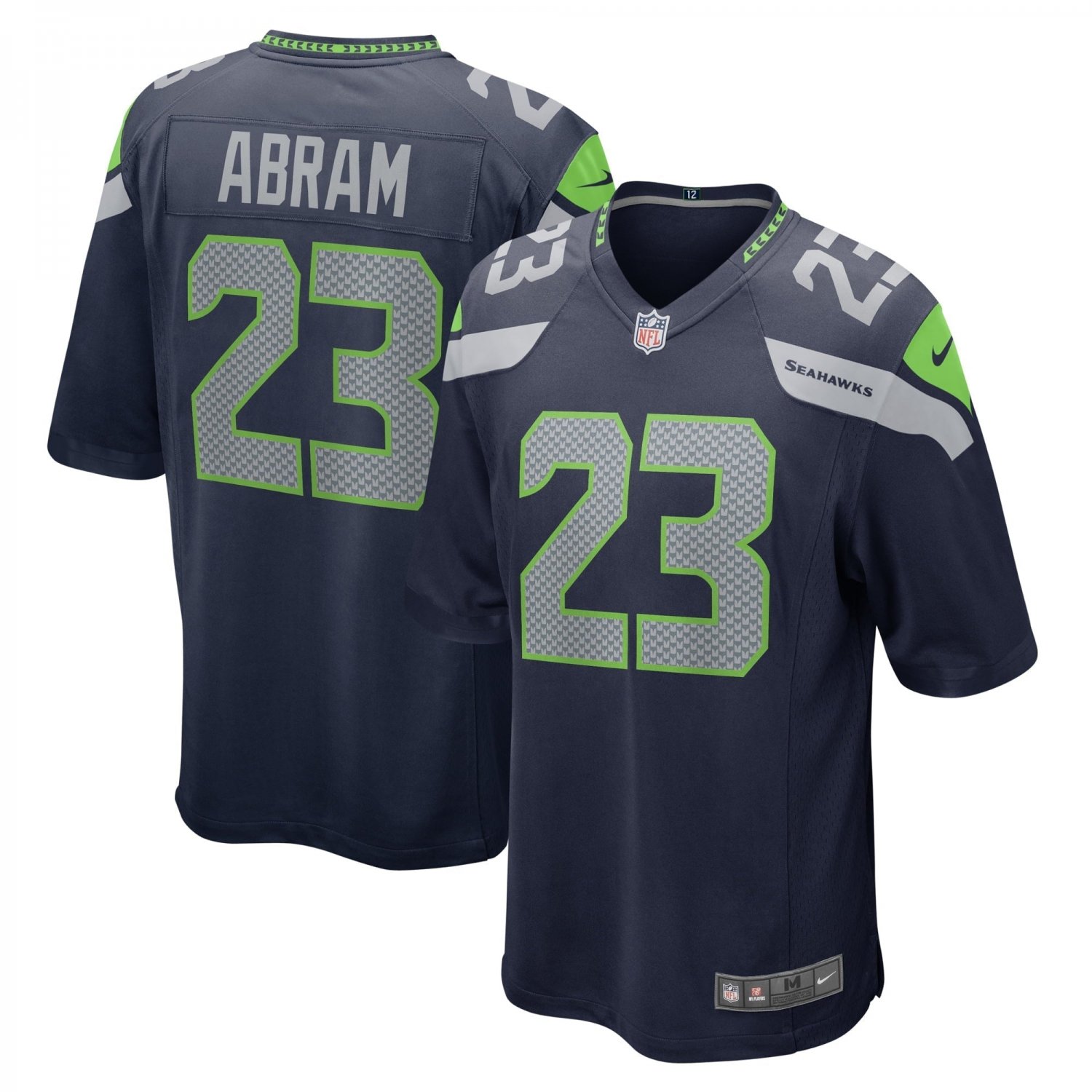 Men's Johnathan Abram College Navy Seattle Seahawks Home Game Player Jersey