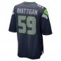 Men's Jon Rhattigan College Navy Seattle Seahawks Game Jersey