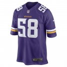 Men's Jordans Hicks Purple Minnesota Vikings Game Player Jersey