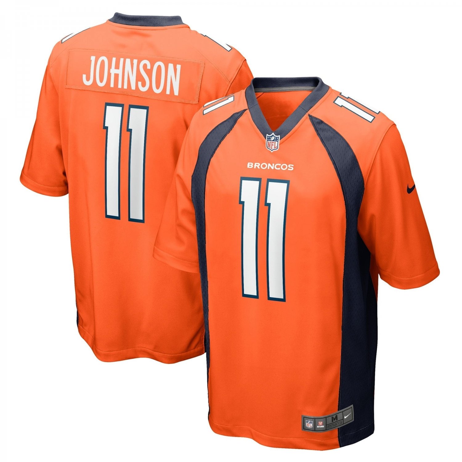 Men's Josh Johnson Orange Denver Broncos Game Player Jersey