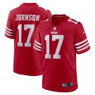 Men's Josh Johnson Scarlet San Francisco 49ers Home Game Player Jersey