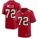 Men's Josh Wells Red Tampa Bay Buccaneers Game Jersey