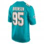 Men's Josiah Bronson Aqua Miami Dolphins Home Game Player Jersey
