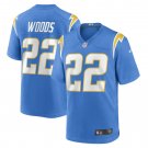 Men's JT Woods Powder Blue Los Angeles Chargers Game Player Jersey