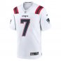Men's JuJu Smith-Schuster White New England Patriots Game Player Jersey