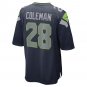 Men's Justin Coleman College Navy Seattle Seahawks Game Player Jersey
