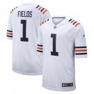 Men's Justin Fields White Chicago Bears 2021 NFL Draft First Round Pick Alternate Classic Game Jerse