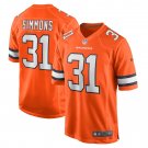 Men's Justin Simmons Orange Denver Broncos Alternate Game Jersey