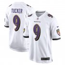 Men's Justin Tucker White Baltimore Ravens Game Jersey