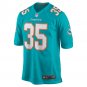 Men's Ka'Dar Hollman Aqua Miami Dolphins Home Game Player Jersey