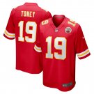 Men's Kadarius Toney Red Kansas City Chiefs Game Player Jersey